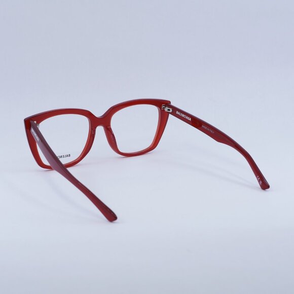 Balenciaga BB0062O 004 Eyeglasses 53mm Shiny Red Cat Eye Frame - Picture 6 of 11